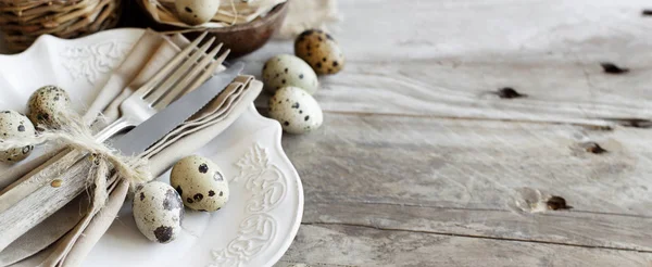 Mesa de Pascua rústica —  Fotos de Stock