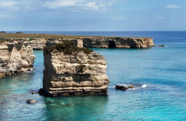 Otranto yakınındaki kıyı şeridi