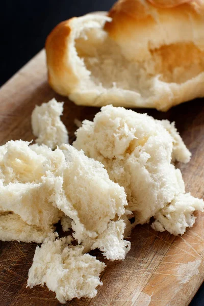 Bread crumbs on the table — Stock Photo, Image