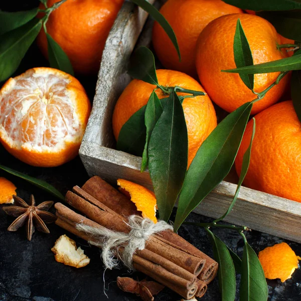 Mandarin dan rempah-rempah — Stok Foto