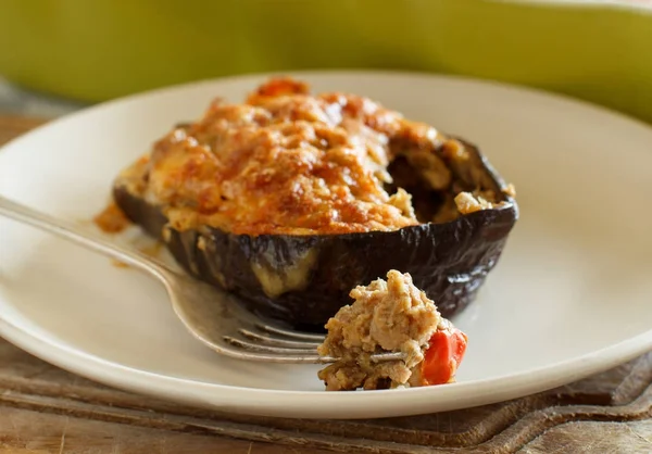 Gevulde aubergine uit de oven — Stockfoto