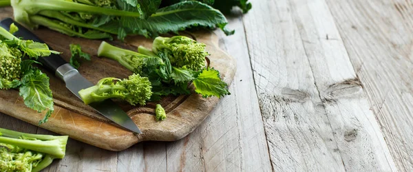 Turnip greens, Cime Di Rape from Italy — Stock Photo, Image