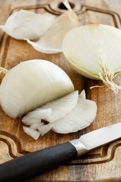 Cebolla blanca fresca cruda — Foto de Stock