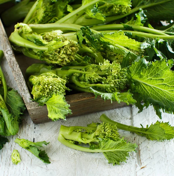 Turnip greens, Cime Di Rape from Italy — Stock Photo, Image