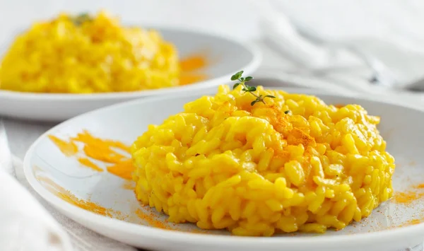 Risotto with curcuma — Stock Photo, Image