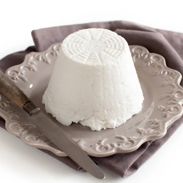 Italian ricotta cheese — Stock Photo, Image