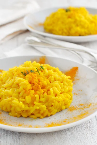 Risotto con curcuma — Foto de Stock