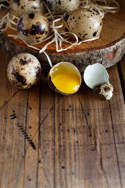 Huevos de codorniz cerca — Foto de Stock