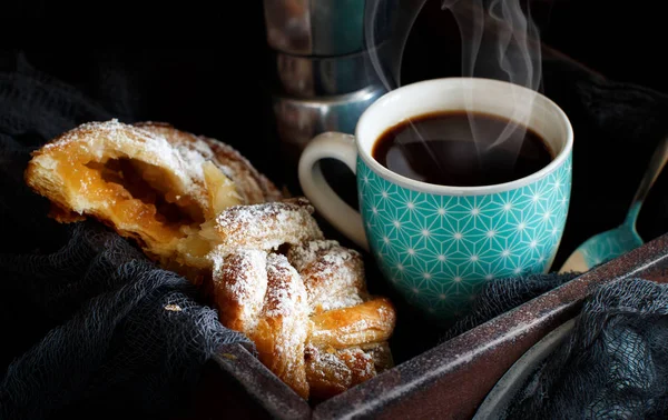 Итальянский набор кофе на завтрак — стоковое фото
