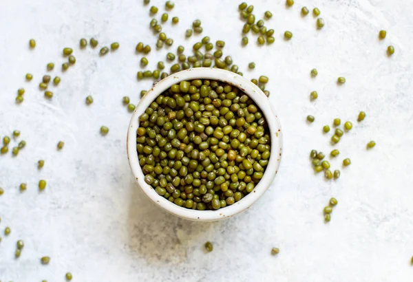 Dried mung beans in a bowl — Stock Photo, Image