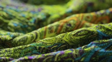 Hint Tekstil süsleme ile. yakın çekim. renkli bez