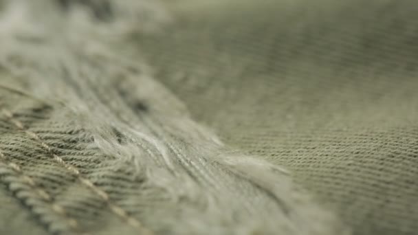 Textura de jeans suja de ganga rasgada. pode usar como fundo . — Vídeo de Stock