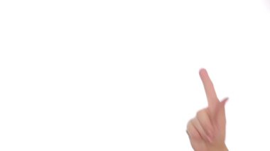 Beyaz arka plan üzerinde el kadın. el hareketleri. el hareketleri