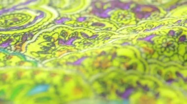 Hint Tekstil süsleme ile. yakın çekim. renkli bez