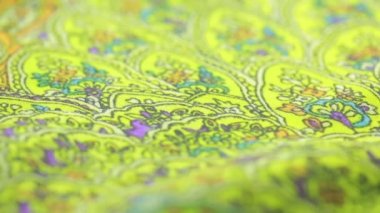 Hint Tekstil süsleme ile. yakın çekim. renkli bez