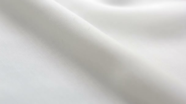 Bílé bavlněné textilie textura. Lze použít jako pozadí — Stock video