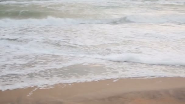 Grandes olas durante una tormenta en la costa — Vídeos de Stock