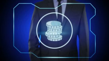 kavramı finans, para birimi, dijital teknoloji. Çin Yuan. paralar