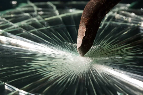 Разбитое стекло текстуры. ржавый лом — стоковое фото