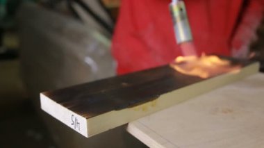 Gaz yakıcı ateşi yakma yönetim kurulu. Wenge renk