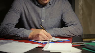 Kalem kağıt yazma el mans. iş tarzı