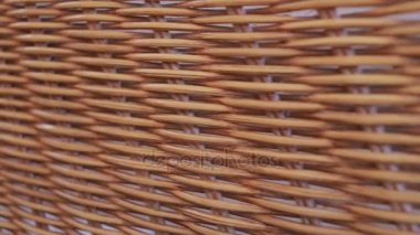 Dekoratif hasır mobilya rattan closeup, doku, arka plan
