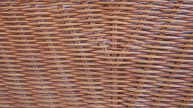 Dekoratif hasır mobilya rattan closeup, doku, arka plan
