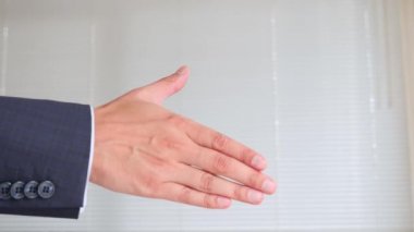 Karşılıklı iş, adam ve kadın el salla. 4k, ağır çekim