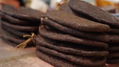 Et Şarküteri ve peynir üstünde belgili tanımlık sayaç pazarda. 4k.