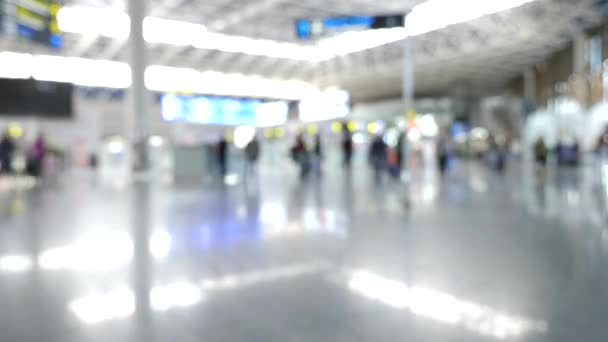 Lapso de tempo. sala de espera no aeroporto. Borrão. 4k — Vídeo de Stock