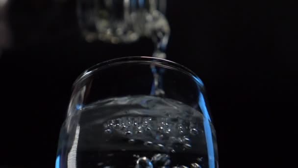 Vodka is poured into a stack — Stockvideo