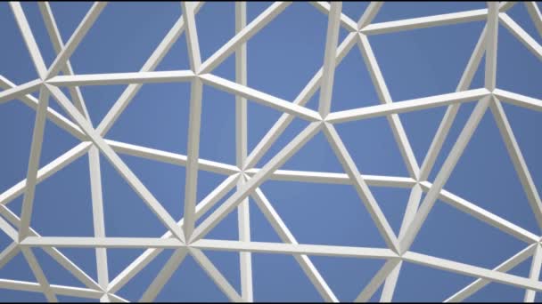 Abstraktes Digitales Konzept Geometrischer Figuren Polygontechnological Abstrakter Netzwerkhintergrund — Stockvideo
