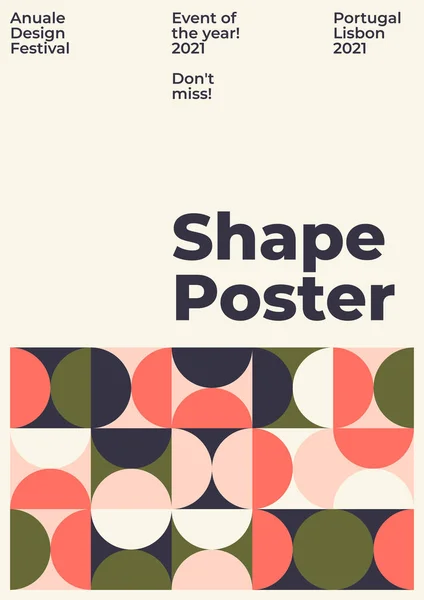 Soyut Geometrik Poster Tasarımı