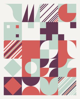 Soyut Geometri Deseni Sanatı