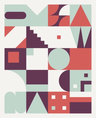 Soyut Geometri Deseni Sanatı