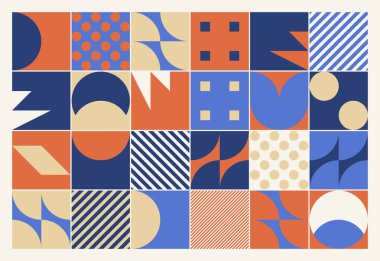 Orta-Yüzyıl Soyut Vektör Deseni