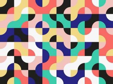 Sıcak Renkli Dairesel Desen Tasarımı