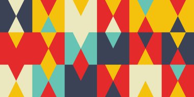 Renkli Geometri Vektör Deseni