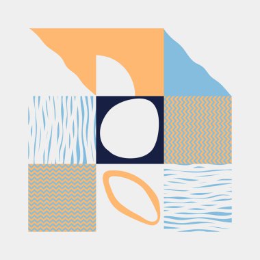 Soyut Vektör El Çizimi Desen Tasarımı