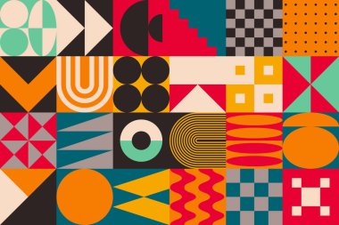 Asgari Vektör Geometrik Desen Tasarımı