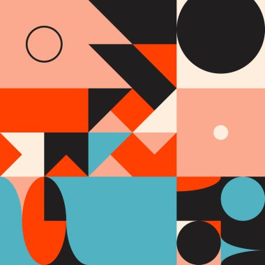 Renkli Geometrik Vektör Deseni Tasarımı