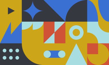 Neo Modernizm Sanat Şablonu Tasarımı