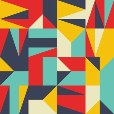 Renkli Geometrik Vektör Deseni Tasarımı