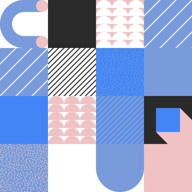 Memphis Soyut Vektör Deseni Tasarımı