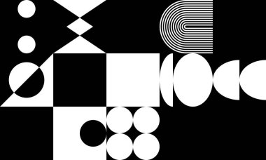 Tek Renkli Soyut Vektör Deseni Tasarımı