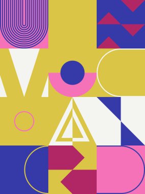 Neo Modernizm Sanat Şablonu Tasarımı