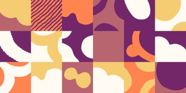 El Çizimi Vektör Soyut Desen Tasarımı