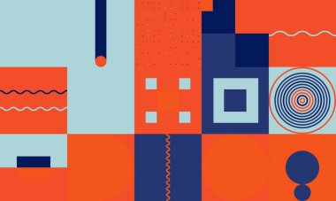 Soyut Vektör Mozaik Deseni Tasarımı