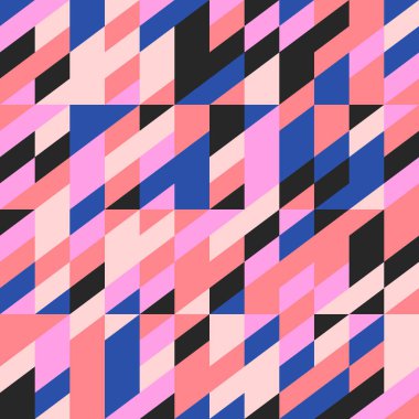 Soyut Vektör Mozaik Deseni Tasarımı