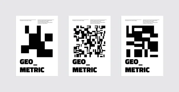 Schweizer Design Stil Vektor Poster Set — Stockvektor